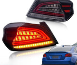 Black Full LED V3 Dynamic Indicator LED Tail Lights Fit For Subaru WRX STI VA 2015-2021 TL-SB057LS - Machter