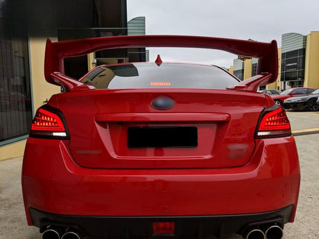 Clear Red Full LED V3 Dynamic Indicator LED Tail Lights Fit For Subaru WRX STI VA 2015-2021 TL-SB058LS - Machter
