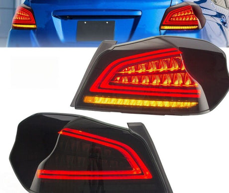 Smoke Full LED V3 Dynamic Indicator LED Tail Lights Fit For Subaru WRX STI VA 2015-2021 - Machter