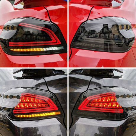 Smoke Full LED V3 Dynamic Indicator LED Tail Lights Fit For Subaru WRX STI VA 2015-2021 - Machter