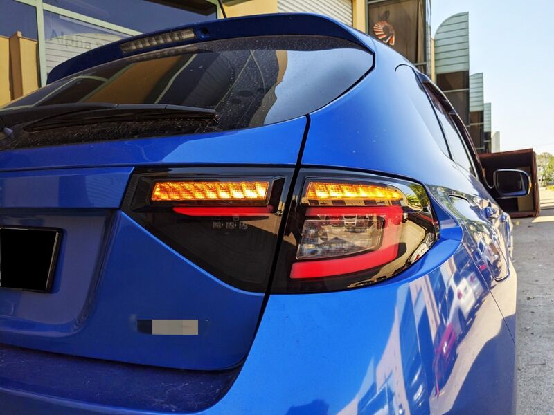 Black Edition 3D Dynamic Indicator LED Taillight Fit For Subaru Impreza WRX RS STI Hatchback TL-SB066LS - Machter