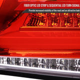 Spec D Clear Red LED Taillights Fit For Subaru Impreza WRX STI G3 4D 2008-2013 TL-SB074LS - Machter