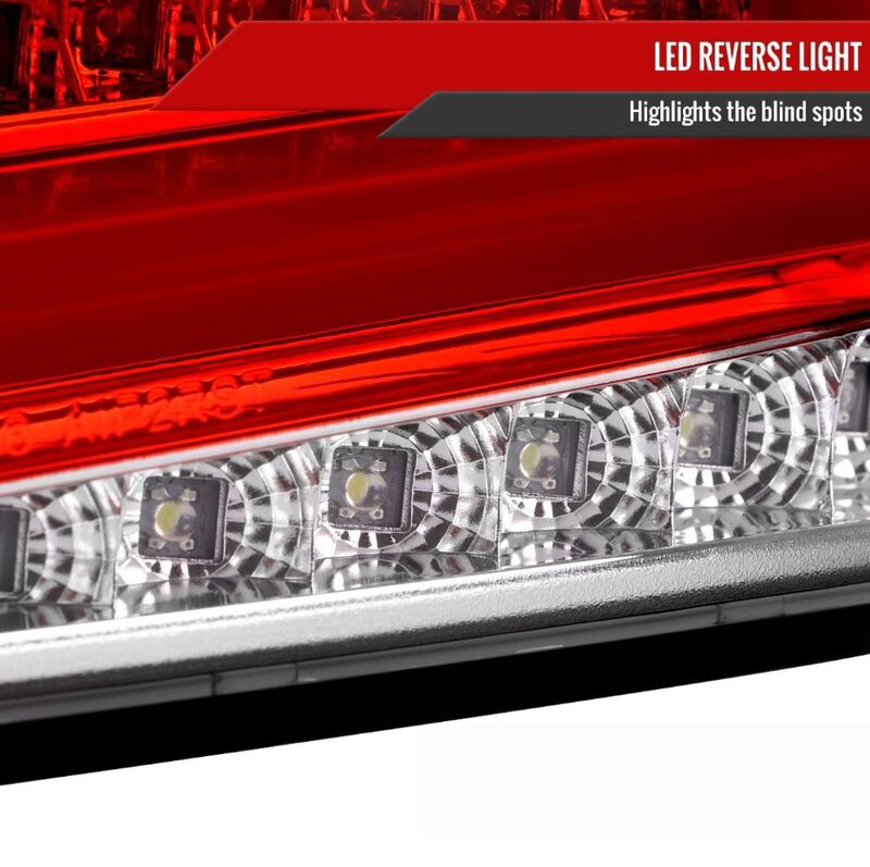 Spec D Clear Red LED Taillights Fit For Subaru Impreza WRX STI G3 4D 2008-2013 TL-SB074LS - Machter