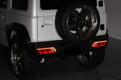 3D Black Full LED Sequential Indicator Tail Lights Fit For Suzuki Jimny 2018-2024 - Machter