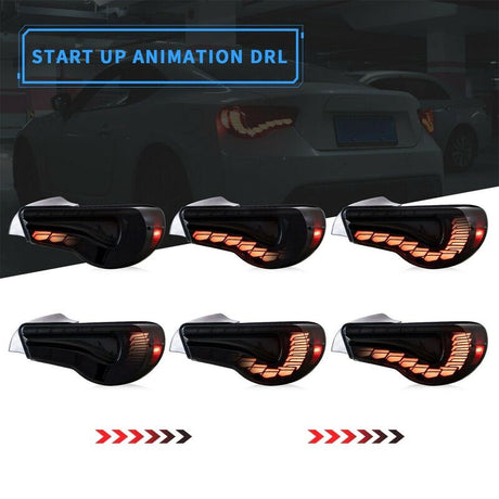 Vland V2 Smoke LED Tail Lights Fit For Toyota 86 GT GTS For Subaru BRZ 2012-2021 - Machter