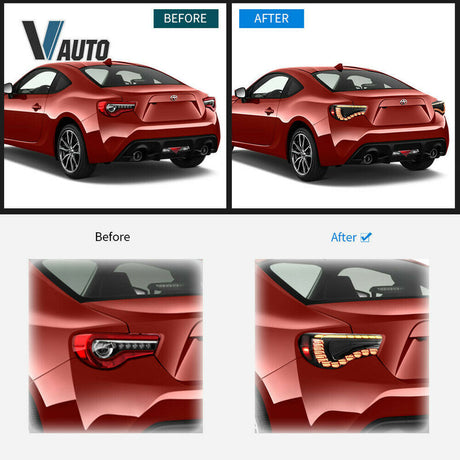 Vland V2 Smoke LED Tail Lights Fit For Toyota 86 GT GTS For Subaru BRZ 2012-2021 - Machter