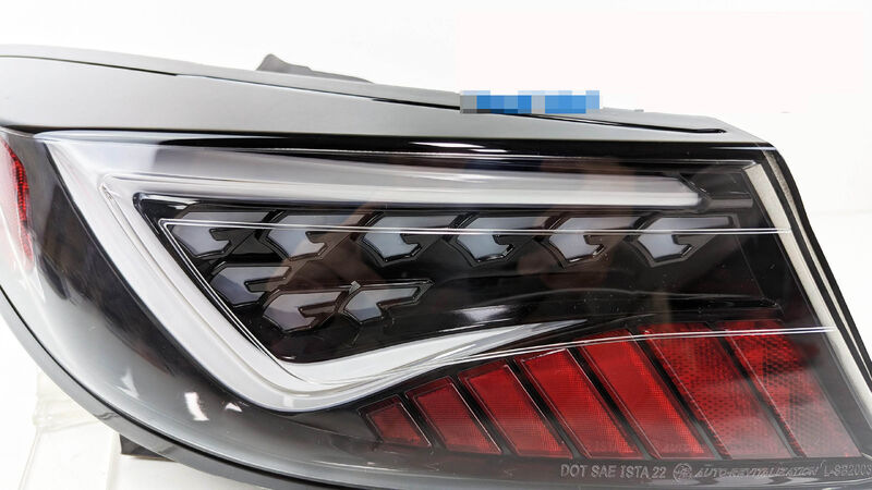 OLM Black White Bar LED Dynamic Tail Lights Fit For Toyota 86 GR86 For Subaru BRZ 2022-2023 TL-TA025LS - Machter