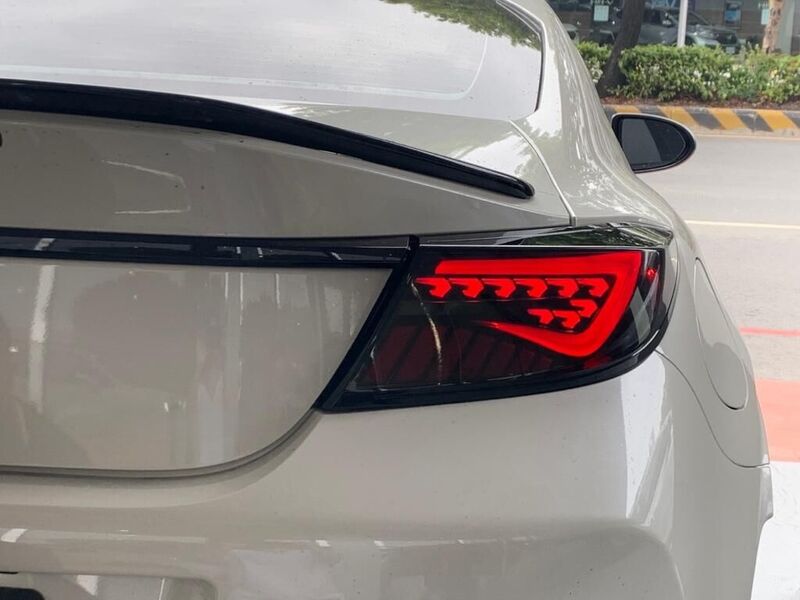 OLM Black Red Bar LED Dynamic Tail Lights Fit For Toyota 86 GR86 For Subaru BRZ 2022-2023 TL-TA026LS - Machter