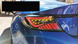 OLM Black Red Bar LED Dynamic Tail Lights Fit For Toyota 86 GR86 For Subaru BRZ 2022-2023 TL-TA026LS - Machter
