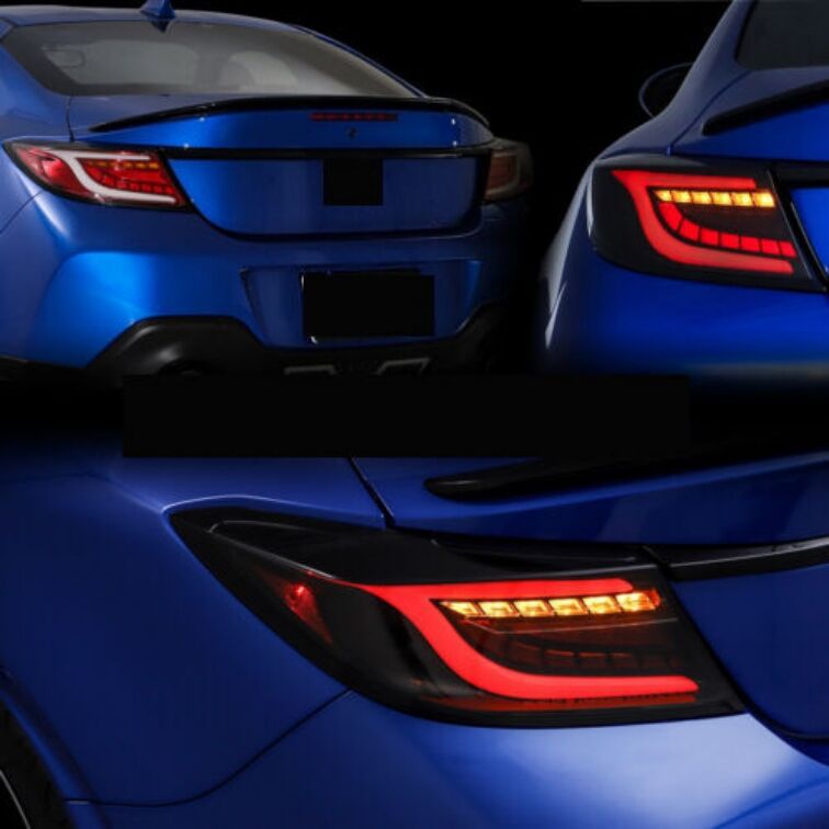 Black White Bar LED Dynamic Tail Lights Fit For Toyota 86 GR86 For Subaru BRZ 2022-2023 TL-TA032LS - Machter