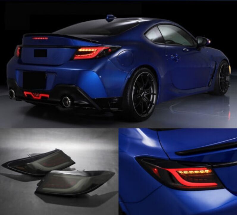 Black White Bar LED Dynamic Tail Lights Fit For Toyota 86 GR86 For Subaru BRZ 2022-2023 TL-TA032LS - Machter