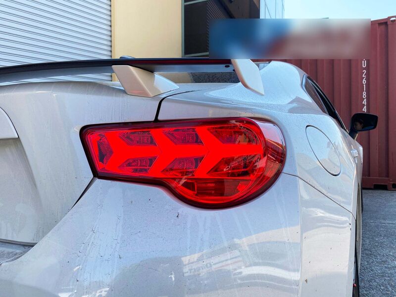 Clear Red Lambo Style LED Dynamic Indicator Tail Lights Fit For Toyota 86 For Subaru BRZ ZN6 TL-TA061LS - Machter