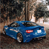 Clear Red Lambo Style LED Dynamic Indicator Tail Lights Fit For Toyota 86 For Subaru BRZ ZN6 TL-TA061LS - Machter