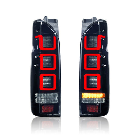 Smoke Red V3 3D Full LED Tail Lights Fit For Toyota Hiace Van 2004-2020 - Machter