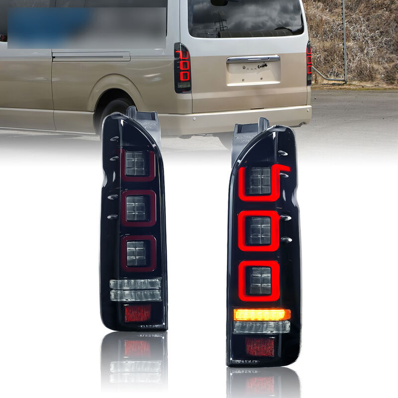 Smoke Red V3 3D Full LED Tail Lights Fit For Toyota Hiace Van 2004-2020 TL-TA062LS - Machter