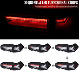 Spec D Black 3D LED Tail Lights Dynamic Signal Fit For Toyota Rav 4 2019-2023 TL-TA066LS - Machter