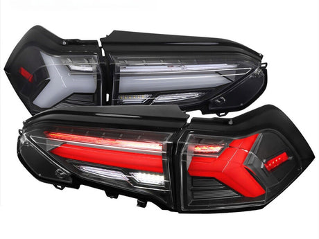 Spec D Black 3D LED Tail Lights Dynamic Signal Fit For Toyota Rav 4 2019-2023 - Machter
