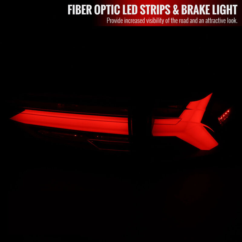 Spec D Black 3D LED Tail Lights Dynamic Signal Fit For Toyota Rav 4 2019-2023 TL-TA066LS - Machter