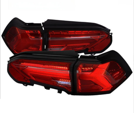 Spec D Smoke Red 3D LED Tail Lights Dynamic Signal Fit For Toyota Rav 4 2019-2023 - Machter