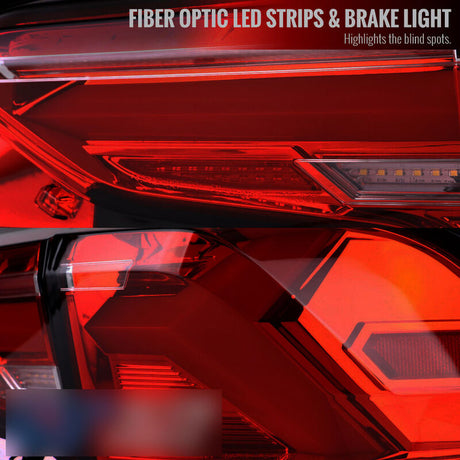 Spec D Smoke Red 3D LED Tail Lights Dynamic Signal Fit For Toyota Rav 4 2019-2023 - Machter