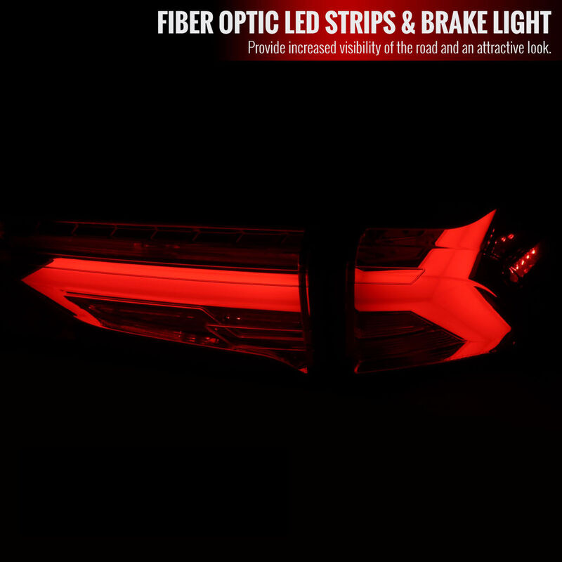 Spec D Smoke Red 3D LED Tail Lights Dynamic Signal Fit For Toyota Rav 4 2019-2023 TL-TA067LS - Machter