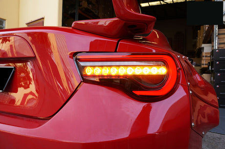 3D Light Bar Clear Red Tail Lights Dynamic Blinker Fit For Toyota 86 For Subaru BRZ ZN6 2012-2021 - Machter