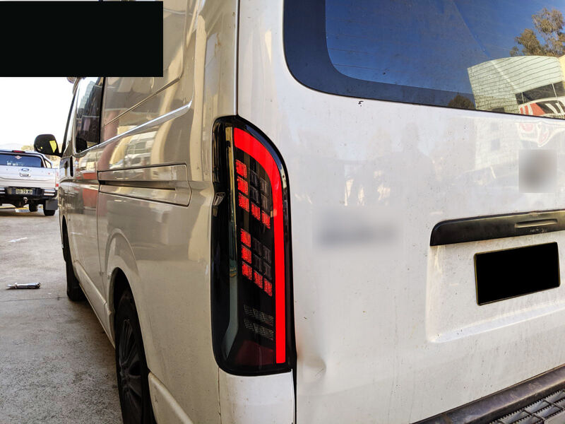 Black Edition Smoke Full LED Tail Lights Fit For Toyota Hiace Van 2004-2020 TL-TA076LS - Machter