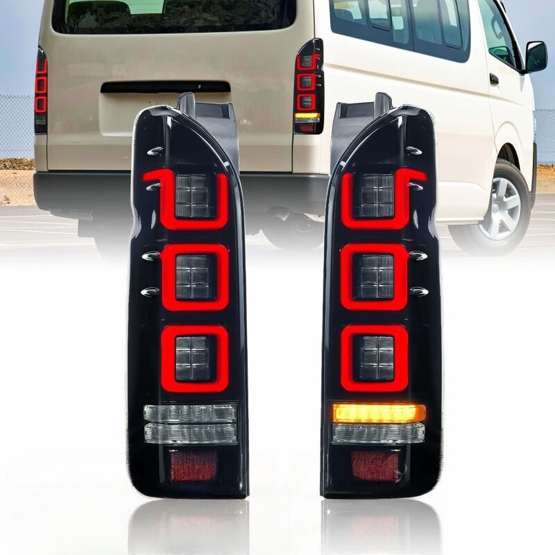 Smoke Black V3 3D Full LED Tail Lights Fit For Toyota Hiace Van 2004-2020 TL-TA082LS - Machter