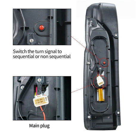 Smoke Black V3 3D Full LED Tail Lights Fit For Toyota Hiace Van 2004-2020 - Machter