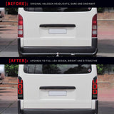 Smoke Black V3 3D Full LED Tail Lights Fit For Toyota Hiace Van 2004-2020 TL-TA082LS - Machter