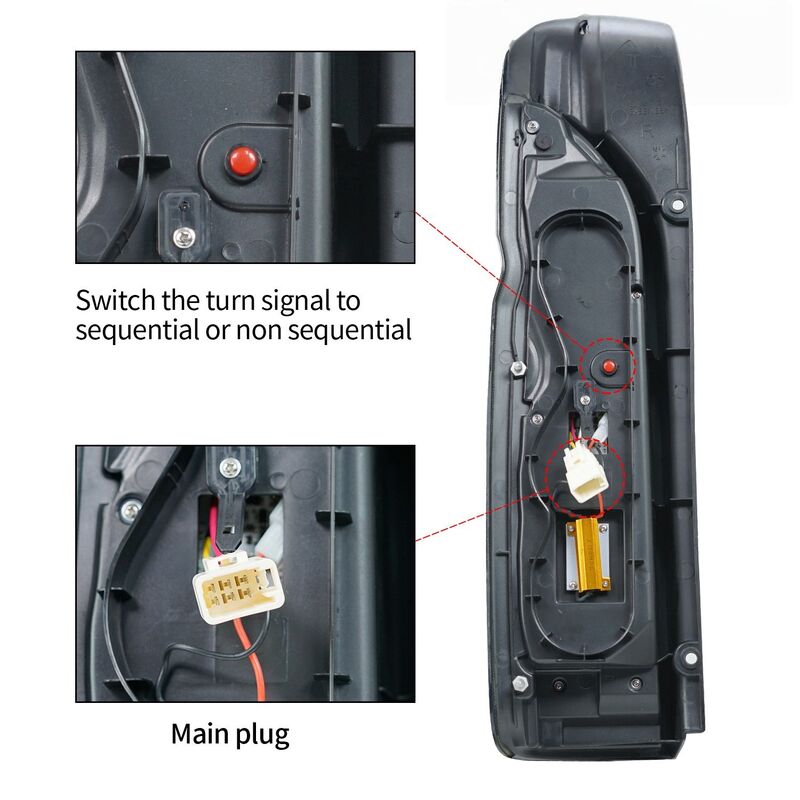 Smoke Black V3 3D Full LED Tail Lights Fit For Toyota Hiace Van 2004-2020 TL-TA082LS - Machter