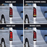 Smoke Black V3 3D Full LED Tail Lights Fit For Toyota Hiace Van 2004-2020 TL-TA082LS - Machter