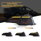 Smoke 3D Full LED Sequential Tail Lights Fit For Tesla Model 3 2017-2022 TL-TSL021LS - Machter