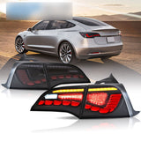 Smoke 3D Full LED Sequential Tail Lights Fit For Tesla Model 3 2017-2022 TL-TSL021LS - Machter