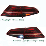 R Style Red Full LED Dynamic Tail Lights Fit For VW Golf 7 VII 2014-2018 TL-VW023LS - Machter