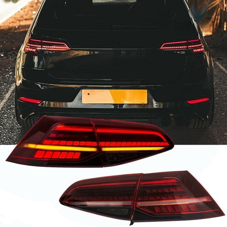 R Style Red Full LED Dynamic Tail Lights Fit For VW Golf 7 VII 2014-2018 - Machter