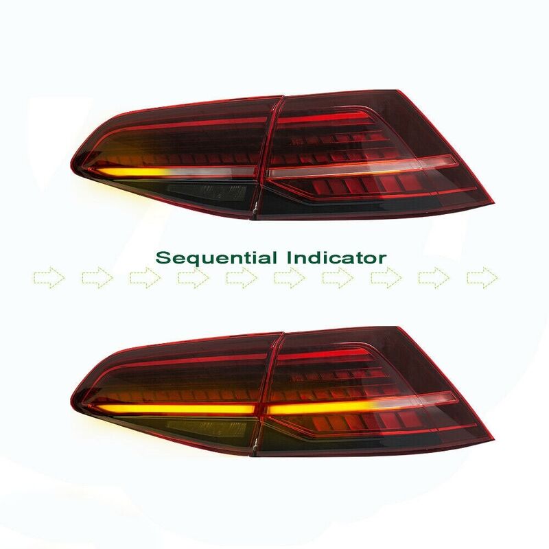 R Style Red Full LED Dynamic Tail Lights Fit For VW Golf 7 VII 2014-2018 TL-VW023LS - Machter