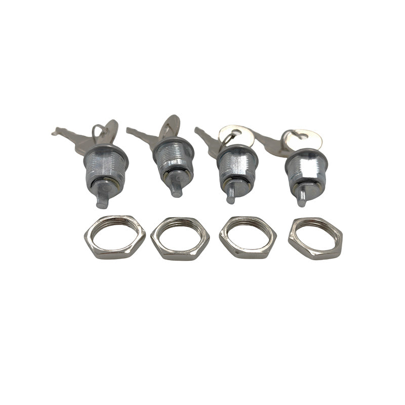 4 x Pack Truck Tool Box Replacement Lock & Keys With Cylinder Nut Fit For Flush Folding T Handle Toolbox TLOCK-4PCS - Machter
