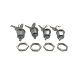 4 x Pack Truck Tool Box Replacement Lock & Keys With Cylinder Nut Fit For Flush Folding T Handle Toolbox TLOCK-4PCS - Machter