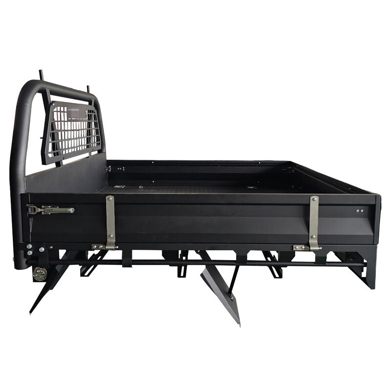 Black Powder Coated Heavy Duty Steel Flat Tray for Dual Cab Ute TRAY-001 - Machter