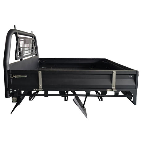 Black Powder Coated Heavy Duty Steel Flat Tray for Dual Cab Ute TRAY-001 - Machter