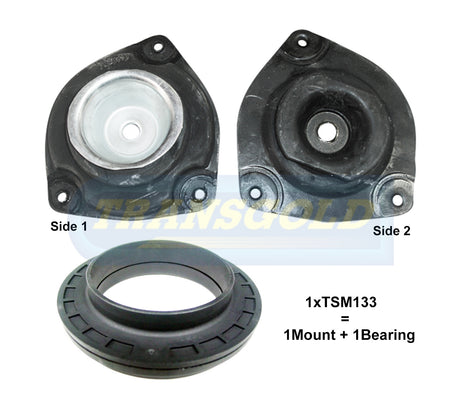 Front Right-Hand Strut Mount Kit With Bearing Fits Nissan Tiida 05-12 TSM133 - Transgold | Universal Auto Spares