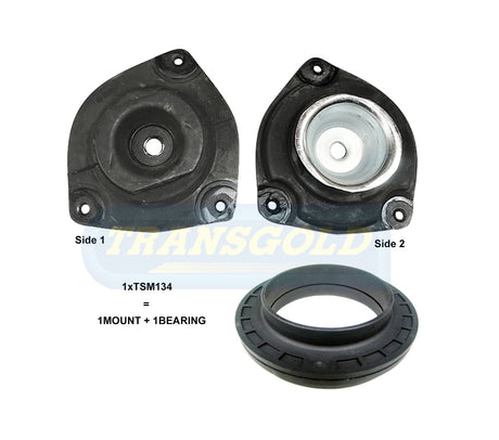 Front Left-Hand Strut Mount With Bearing Fits Nissan Tiida 05-12 TSM134 - Transgold | Universal Auto Spares