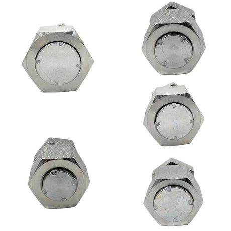 128 Pieces 37Â°JIC and ORFS Hydraulic Cap And Plug Kit Hose Tube And Pipe Fitting Set - Machter
