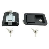 2 x Large Paddle Handle Lock Latch Pair Black Powdercoated Caravan Truck Toolbox TTL-003-2PCS - Machter