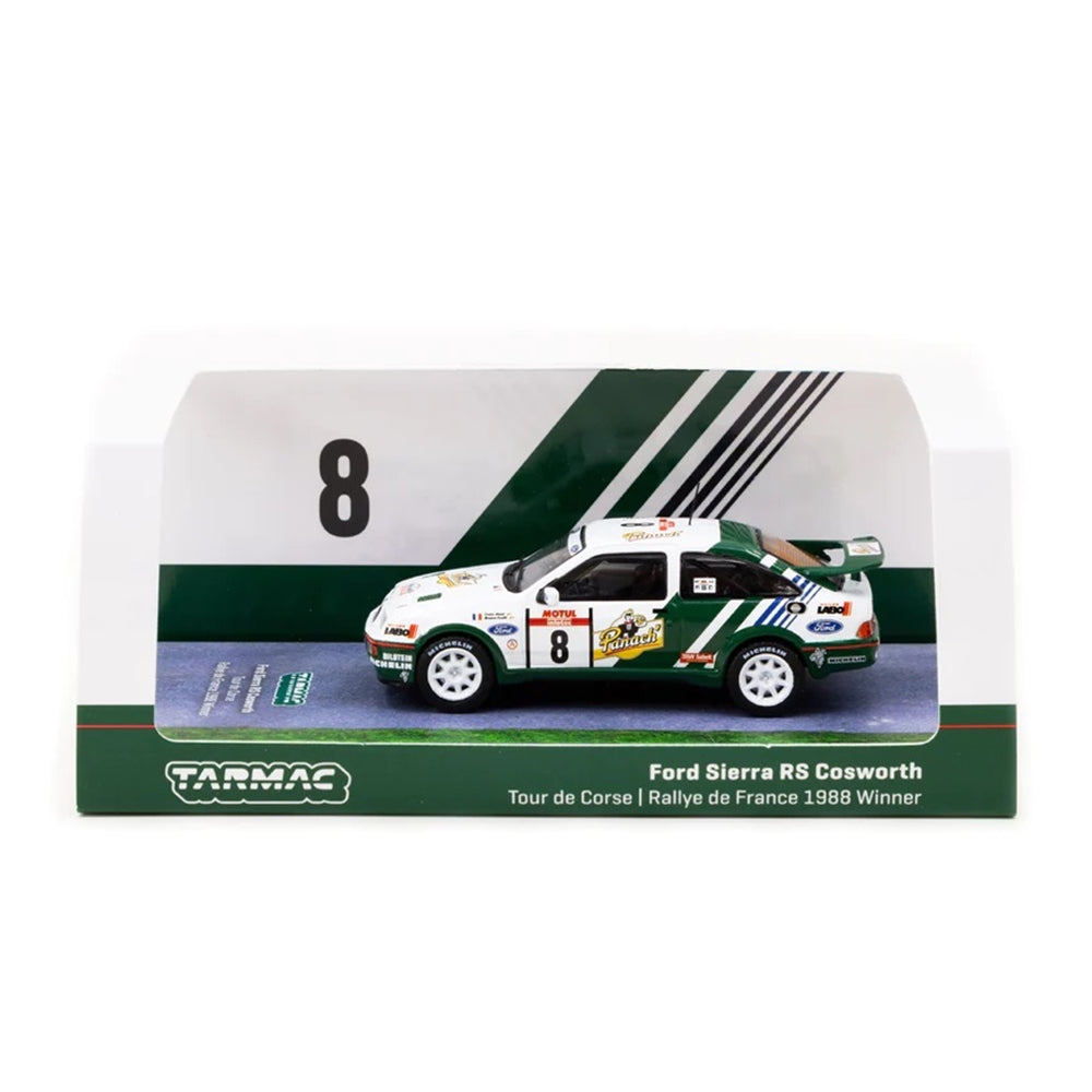 1988 Ford Sierra RS Cosworth Tour de Corse Rallye de France Winner Auriol Didier / Occelli Bernard Diecast Model Car 1:64 Scale (Approx. 7cm) Collectible | Universal Auto Spares