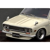Datsun Bluebird (510) Wagon White High-End Resin with Display Case Diecast Model Car 1:64 Scale (Approx. 7cm) Collectible | Universal Auto Spares