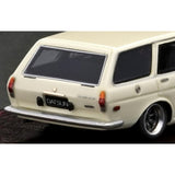 Datsun Bluebird (510) Wagon White High-End Resin with Display Case Diecast Model Car 1:64 Scale (Approx. 7cm) Collectible | Universal Auto Spares