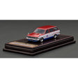 Datsun Bluebird (510) Wagon Red/White/Blue High-End Resin with Display Case Diecast Model Car 1:64 Scale (Approx. 7cm) Collectible | Universal Auto Spares