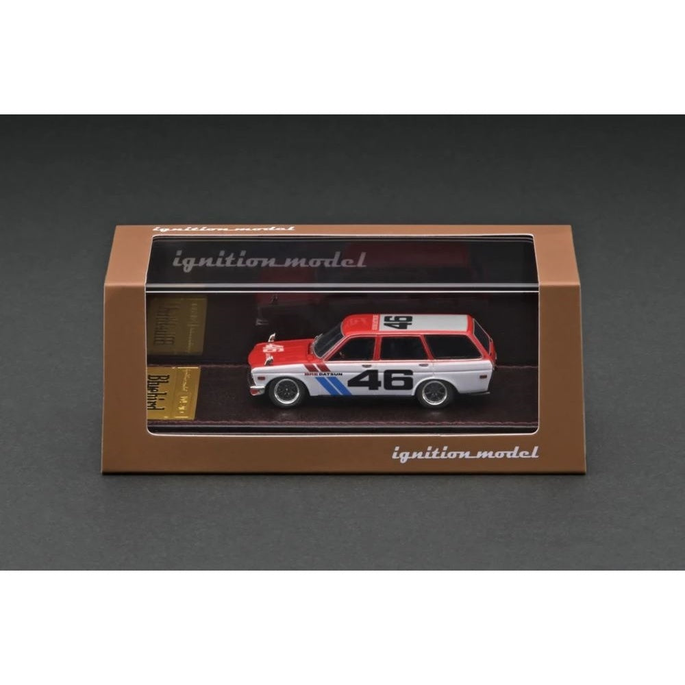 Datsun Bluebird (510) Wagon Red/White Resin Diecast Model Car 1:64 Scale (Approx. 7cm) Collectible | Universal Auto Spares